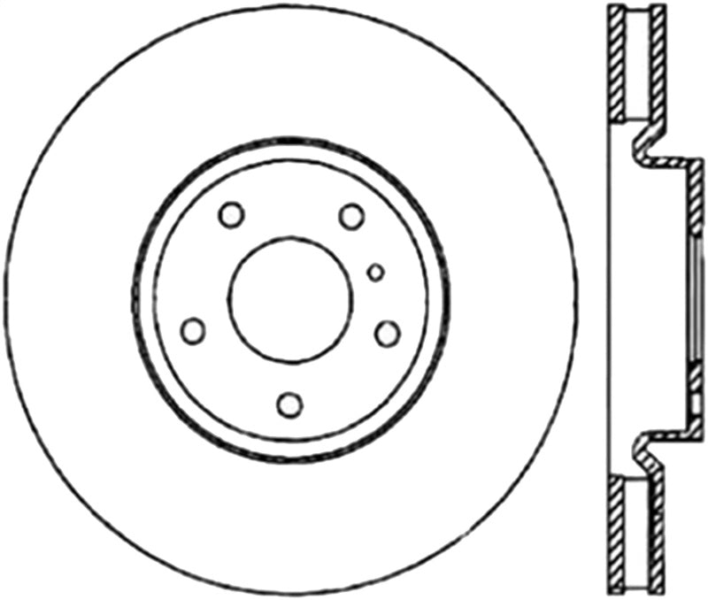 Stoptech 126.42076CSL Power Slot 03-07 350z/ 03-04 G35 w/ Brembo SportStop CRYO Slotted Front Left Rotor