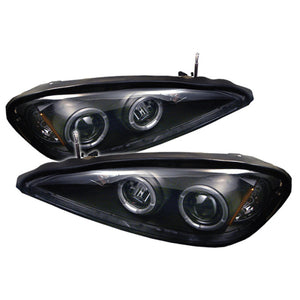 Spyder 5011640 fits Pontiac 99-05 Grand AM Projector Headlights LED Halo LED Bl