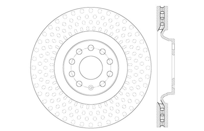 Stoptech 128.33144R Drilled Sport Brake Rotor
