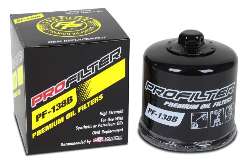 ProFilter PF-138B fits Aprilia/Arctic Cat/Kawasaki/Suzuki Spin-On/Black/Various Performance Oil Filter
