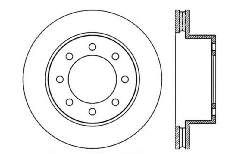 Stoptech 128.67061L Drilled Sport Brake Rotor