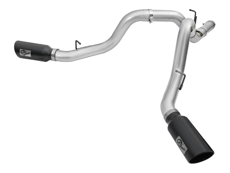 AFE 49-04080-B Exhaust 4in Dual DPF-Back Al Steel w/ Black Tips 16-17 fits GM D