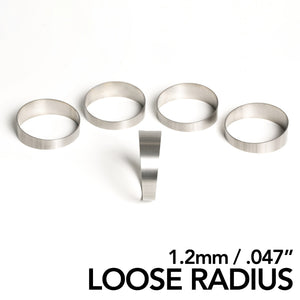 Ticon 109-08901-0004 Industries 3.5in 45 Degree 1.65D CLR Loose Radius 1.2mm/.047in Wall Titanium Pie Cuts - 5pk