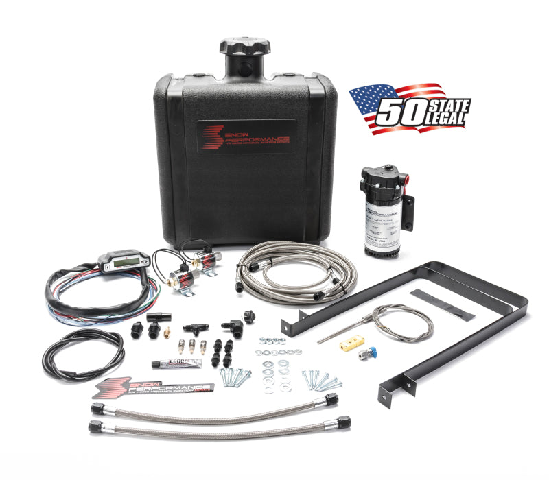 Snow Performance SNO-50100-BRD Stg 3 Boost Cooler Water Injection Kit TD Univ. (SS Braided Line and 4AN Fittings)