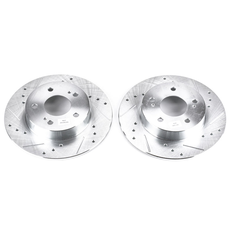 PowerStop fits Infiniti 96-01 I30 Rear Evolution Drilled & Slotted Rotors - Pair