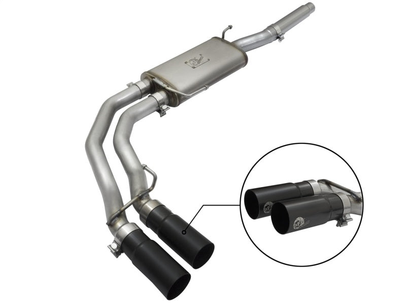 AFE 49-43079-B Exhausts Cat-Back SS fits Ford F-150 04-08 V8 4.6/5.4L w/ Black