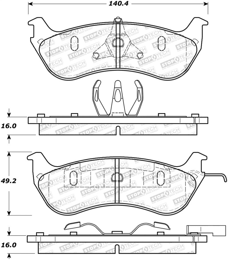 Stoptech 308.0674 Street Brake Pads