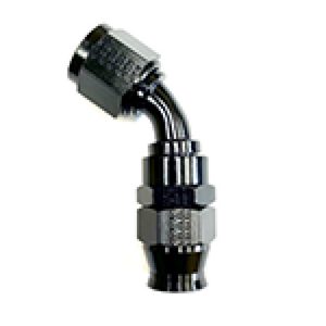 Fragola 684506B-6QD -6AN Real Street x 45 Degree 3/8 EFI Quick Disconnect Hose End Black