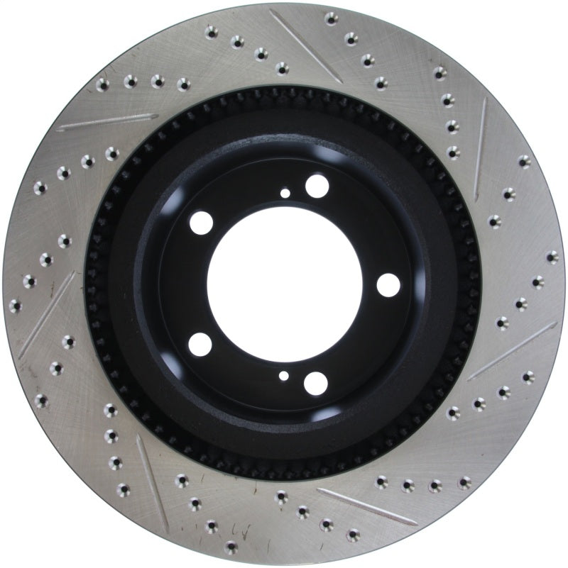 Stoptech 127.44156R 07-09 fits Toyota Tundra / 08-09 Toyota Sequoia Front Right Slotted & Drilled Rotor