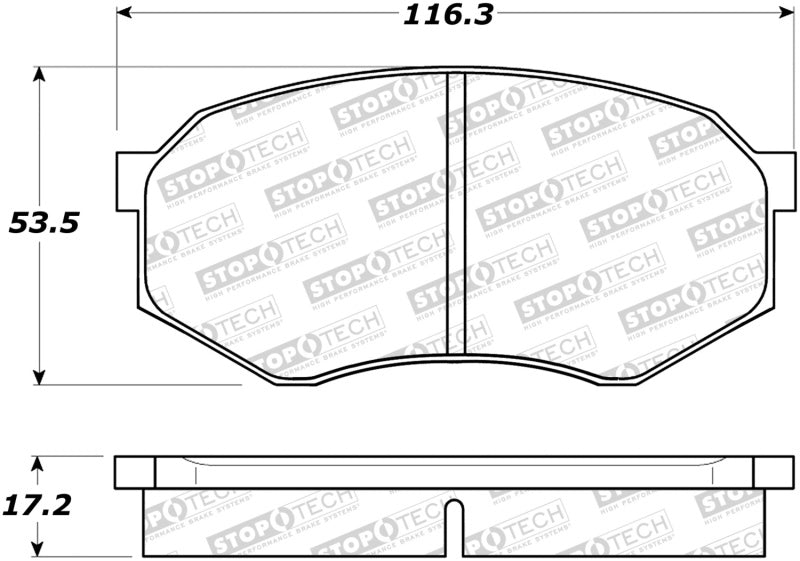 Stoptech 309.0433 Sport Brake Pads w/Shims and Hardware - Front