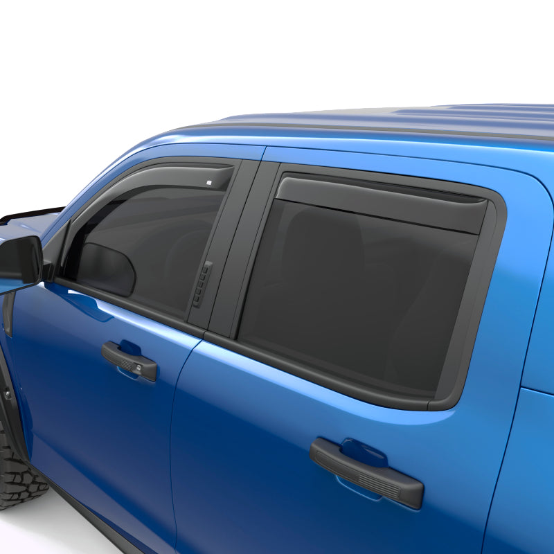 EGR 573591 22-23 fits Ford Maverick Lariat XL XLT Front/Rear Window Visors - Dark Smoke Finish