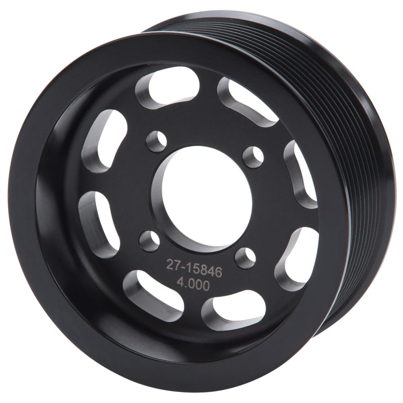 Edelbrock 15846 Pulley Supercharger Enforcer 10 Rib 4In Black