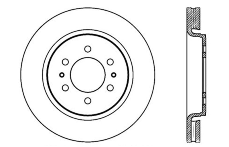 Stoptech 128.65119L Drilled Sport Brake Rotor