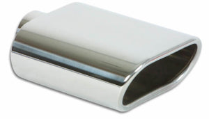 Vibrant 1405 5.5in x 3in Oval SS Exhaust Tip (Single Wall Angle Cut Rolled Edge)