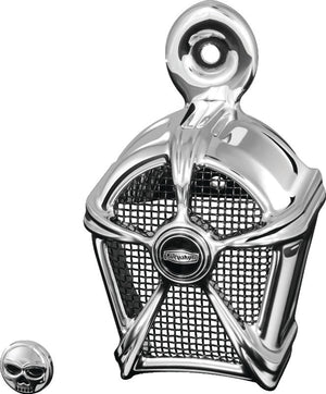 Kuryakyn 7296 Kuryakyn Mach 2 Horn Cover Chrome With Black Mesh