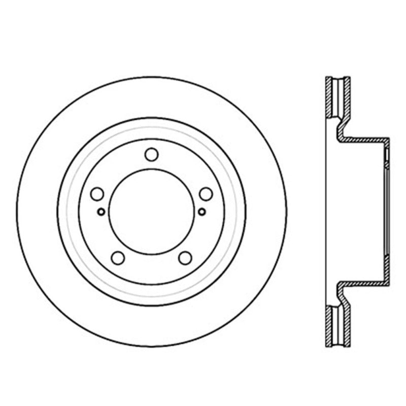 Stoptech 127.44156R 07-09 fits Toyota Tundra / 08-09 Toyota Sequoia Front Right Slotted & Drilled Rotor