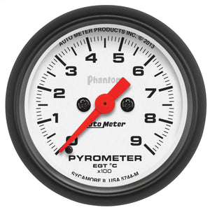 AutoMeter 5744-M Autometer Phantom FSE 52mm 0-900 Deg C Electronic Gauge Kit