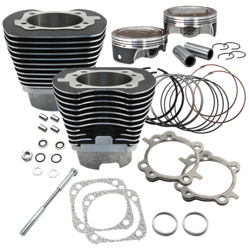 S&S 910-0324 Cycle 07-16 BT 124in Low Compression 4-1/8in Big Bore Kit - Wrinkle