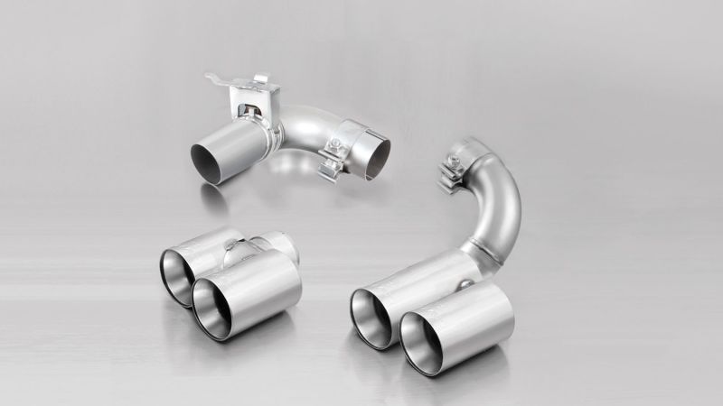 Remus 086514 1604G 2012 fits BMW 3 Series F30 LCI Sedan / F31 LCI Touring Chrome 76mm Straight Cut Tail Pipe Set