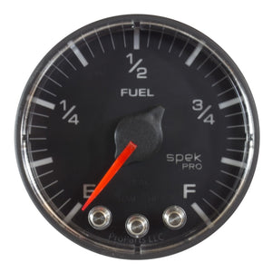 AutoMeter P312328 Autometer Spek-Pro Gauge Fuel Level 2 1/16in 0-270 Programmable Blk/Blk