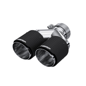 MBRP T5182CF 3in ID / Dual 4in OD Out Staggered L 9.87in / R 9.37in Dual Tip