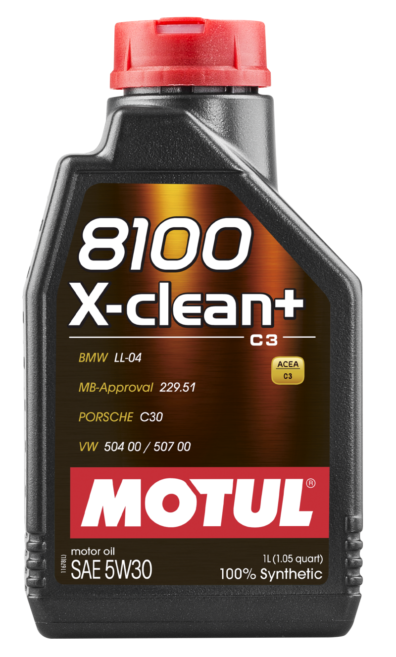 Motul 106376 1L Synthetic Engine Oil 8100 5W30 X-CLEAN - LL04- MB 229.51- 504.7.00