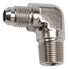 Russell 660861 Performance -8 AN to 3/8in NPT 90 Degree Flare to Pipe Adapter (Endura)