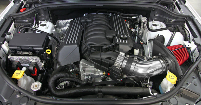 Spectre 9039 12-18 fits Jeep Grand Cherokee V8-6.4L F/I Air Intake Kit - Polished w/Red Filter