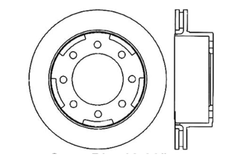 Stoptech 127.66044R 03-06/08-09 Chevy Avalanche 2500 / 04-09 Silverado 3500 4WD/06-09 2WD (Single Rear Wheel)