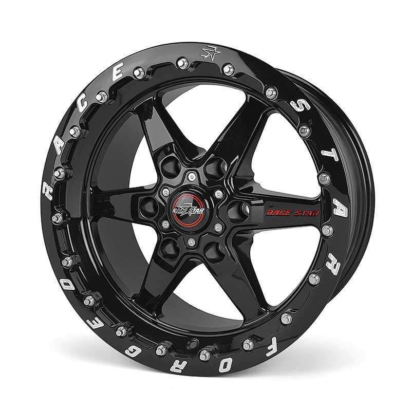 Race Star 93-510853SB 93 Truck Star 15x10 6x5.50BC 6.63BS Direct Drill Gloss Black Wheel - Single Bead Lock