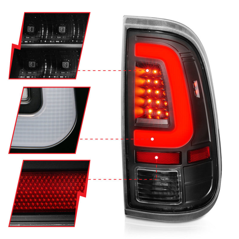 ANZO 311356 2016 fits Ford 08-20 F-250 LED Taillights Black Housing Clear Lens (Pair)