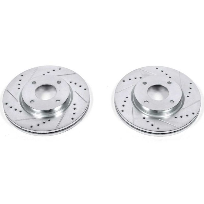 PowerStop fits Nissan 09-14 Cube Front Evolution Drilled & Slotted Rotors - Pair
