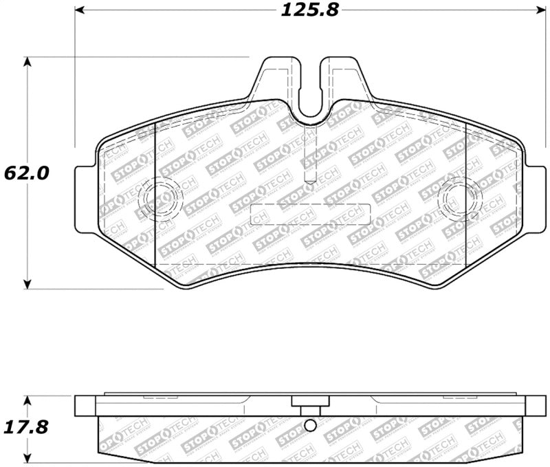 Stoptech 305.0928 02-11 Mercedes G500 Street Select Rear Brake Pads