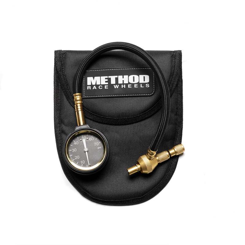 Method AP-F0005 Brass Air Deflator Gauge 0-60 PSI - Black