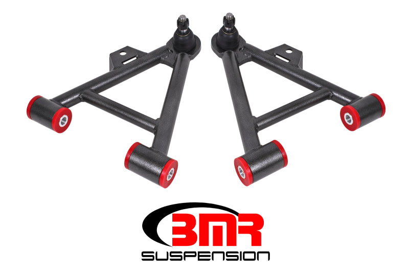 BMR AA035H Mustang Lower Non-Adj. A-Arms (Coilover Only) w/ STD. Ball Joint (Poly) - Black Hammertone