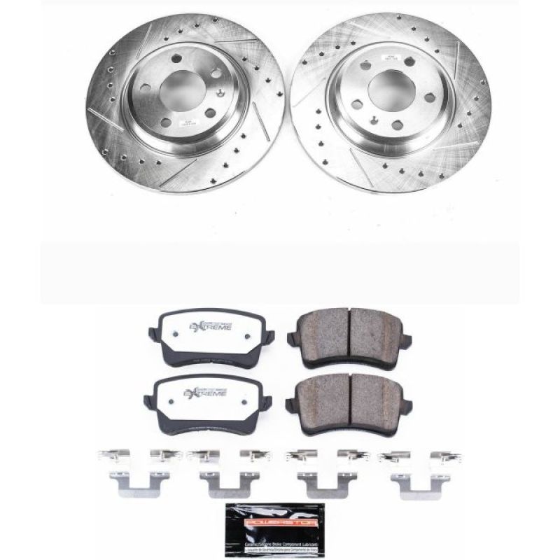 PowerStop K4745-26 09-16 fits Audi A4 Rear Z26 Street Warrior Brake Kit