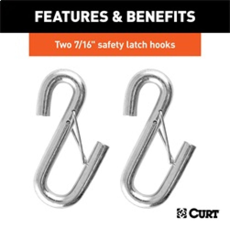 RockJock RJ-80151 Curt Towing Safety Cable Kit 44 1/2in Long w/ 2 Snap Hooks 5000lbs 2-Pack