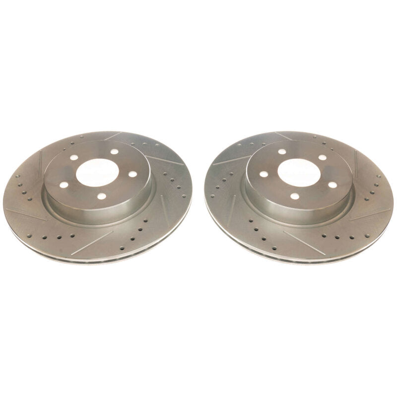 PowerStop fits Infiniti 19-20 QX50 Rear Evolution Drilled & Slotted Rotors -