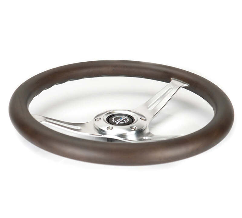 NRG ST-015SL-OAK ST-015SL-OAK Classic Wood Grain Wheel - 350mm 3 Chrome Silver