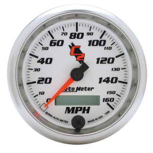 AutoMeter 7288 Autometer C2 3 3/8 inch 160MPH In-Dash Speedometer