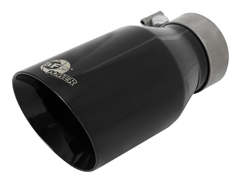 AFE 49T30454-B092 orce-Xp Univ 304 SS Double-Wall Clamp-On Exhaust Tip - Black