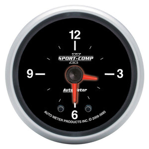 AutoMeter 3685 Autometer Sport-Comp II 2 1/16in 12 Hours Digital Stepper Motor Clock