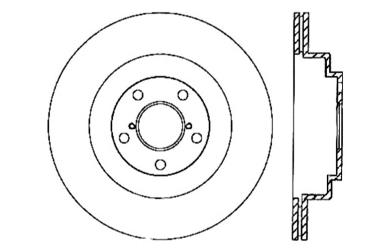 Stoptech 128.47025L 06-07 WRX / 05-08 Subaru LGT Rear Drilled Left Rear Rotor