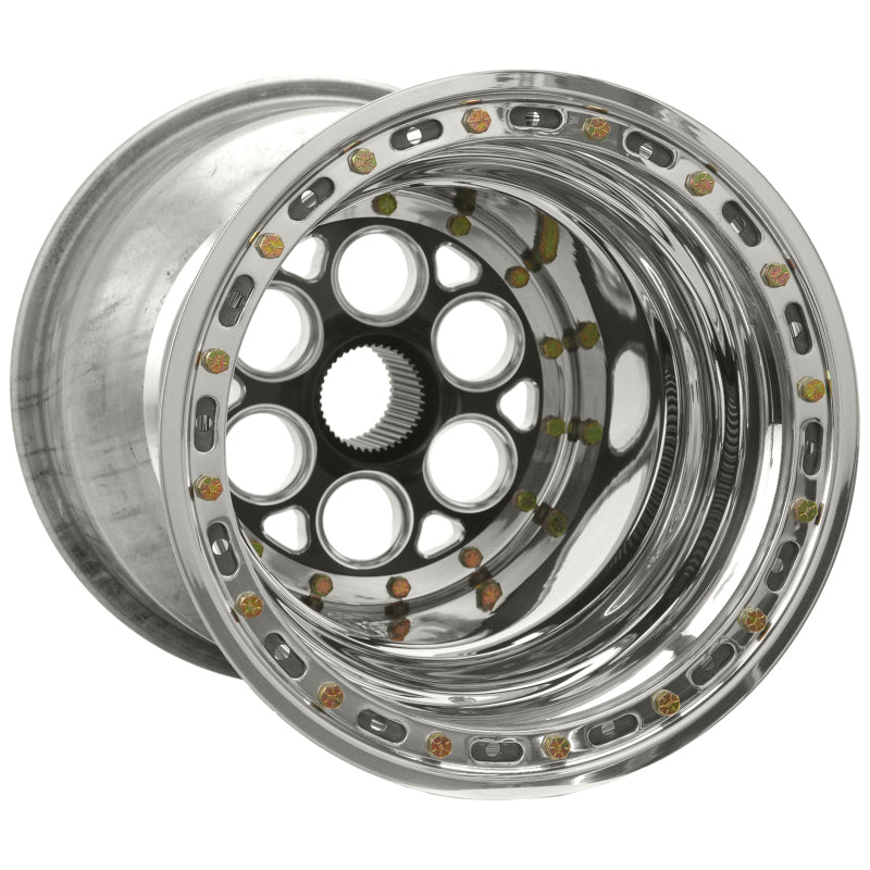 Weld  735B-51526 Magnum Sprint 15x15 / 42-Spline / 6in. BS Black Wheel - Beadloc