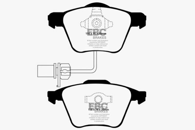 EBC DP21495 fits Audi 05-08 A4 2.0 Turbo Greenstuff Front Brake Pads