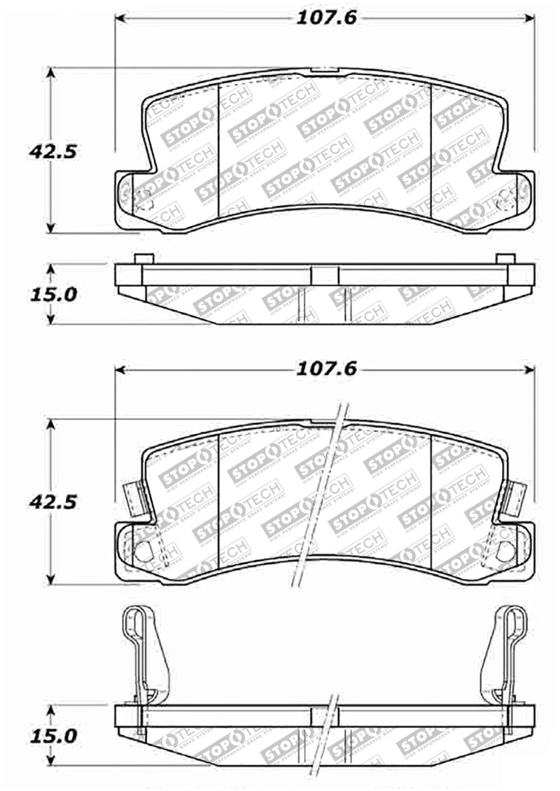 Stoptech 305.0325 Street Select Brake Pads - Front