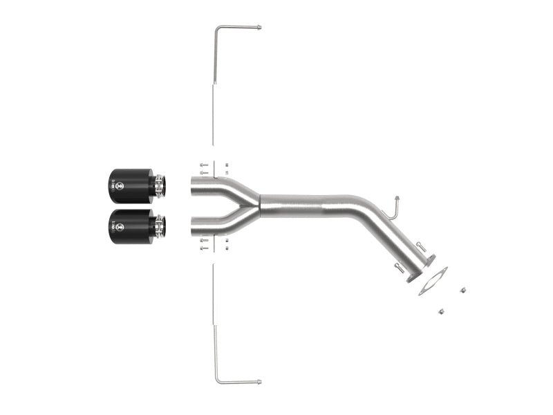 AFE 49-37012-B  3in-2.5in 304 SS Axle-Back Exhaust w/ Black Tip 19-20 fits Hyun