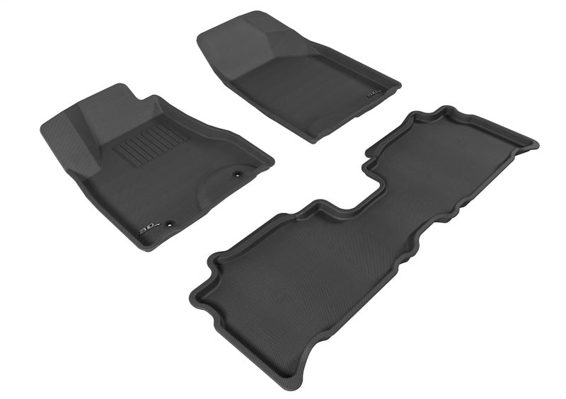 3D MAXpider 2014-2020 fits Jeep Cherokee Kagu 2nd Row Floormats - Gray
