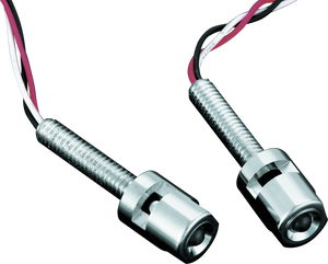 Kuryakyn 9398 Kuryakyn LED License Plate Light With Red Accent Light Universal Chrome