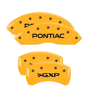 MGP 18030SPXPYL 4 Caliper Covers Engraved Front fits Pontiac Rear Gxp Yellow Fin